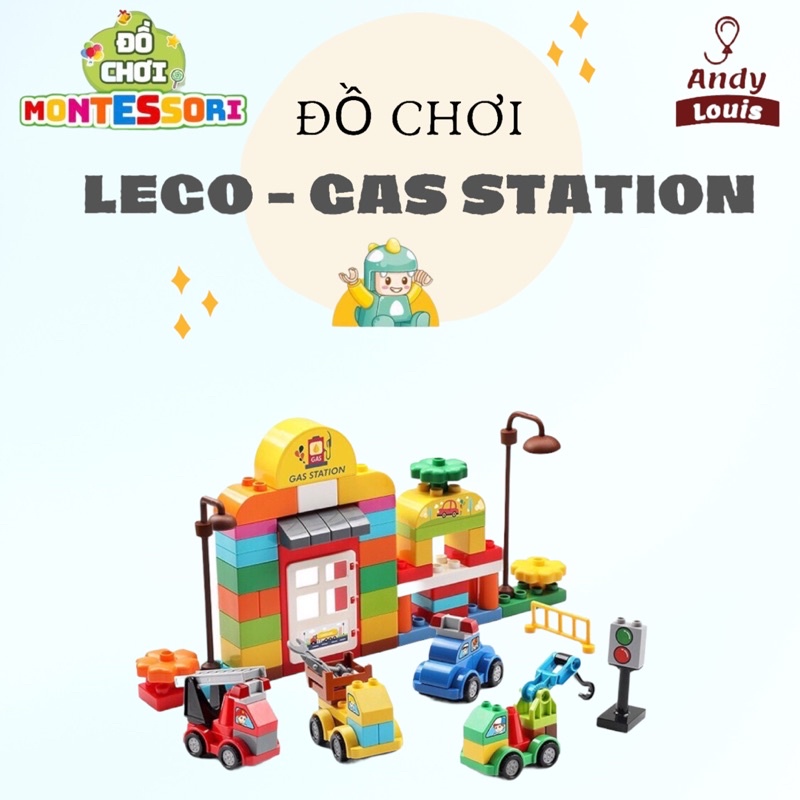 Đồ chơi Lego Feelo Tương Thích Duplo Gas Station Chất Lượng Cao