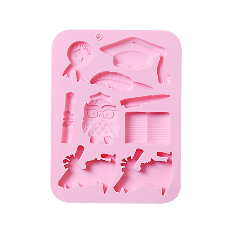 Khuôn Silicone Tạo Hình Chủ Đề Tốt Nghiệp Trang Trí Bánh