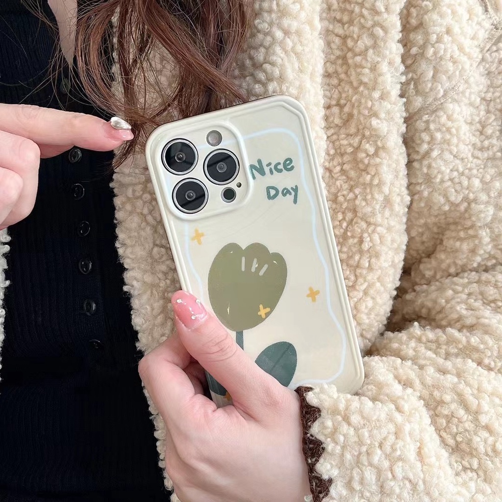 Ốp Điện Thoại tpu Mềm Hình Hoa tulip Cho iphone 14 pro max 13 pro max 12 pro max 11 pro max xsmax