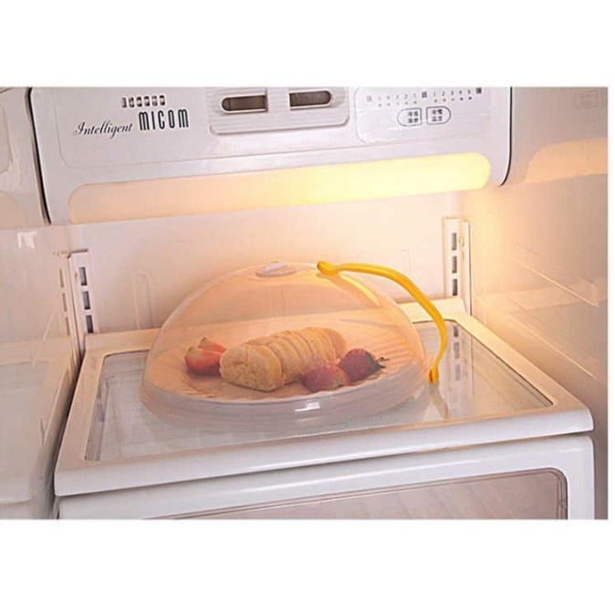 Nắp đậy thực phẩm dùng trong lò vi sóng chịu nhiệt - Lồng bàn đậy thức ăn trong suốt có nút thông hơi tiện dụng