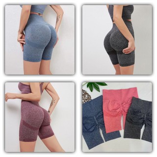 Quần đùi ngố dệt tập Gym chun mông gen cao nữ