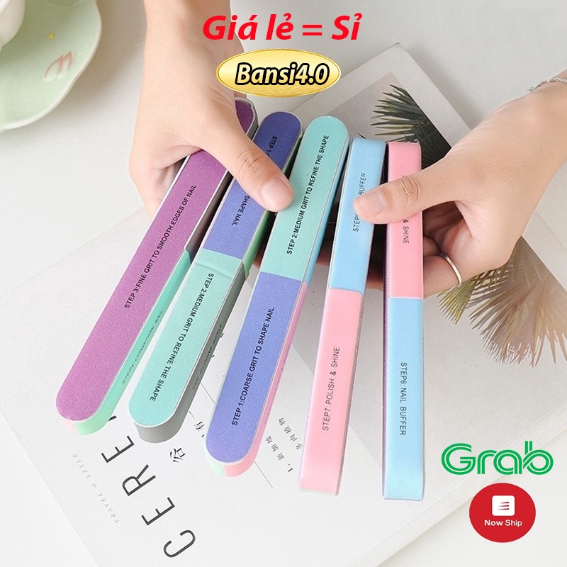 Dũa móng tay 7 mặt, dụng cụ làm móng chuyên dụng, tiện lợi GD222