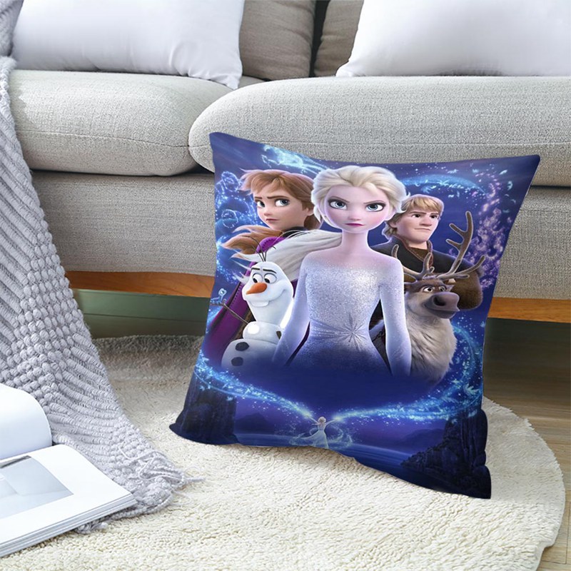 Vỏ Gối In Hình Công Chúa Elsa Olaf Olaf 45cm X 45cm