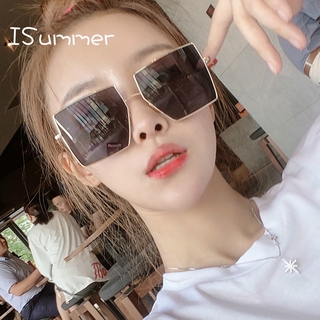 ISummer Retro Polygonal Oversized Sunglasses Female Frame Ocean Piece Street Shooting Sunglasses