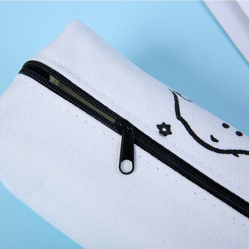 Túi Đựng Bút Bằng Vải Canvas Cỡ Lớn In Họa Tiết Hoạt Hình Snoopy / Gấu Đáng Yêu