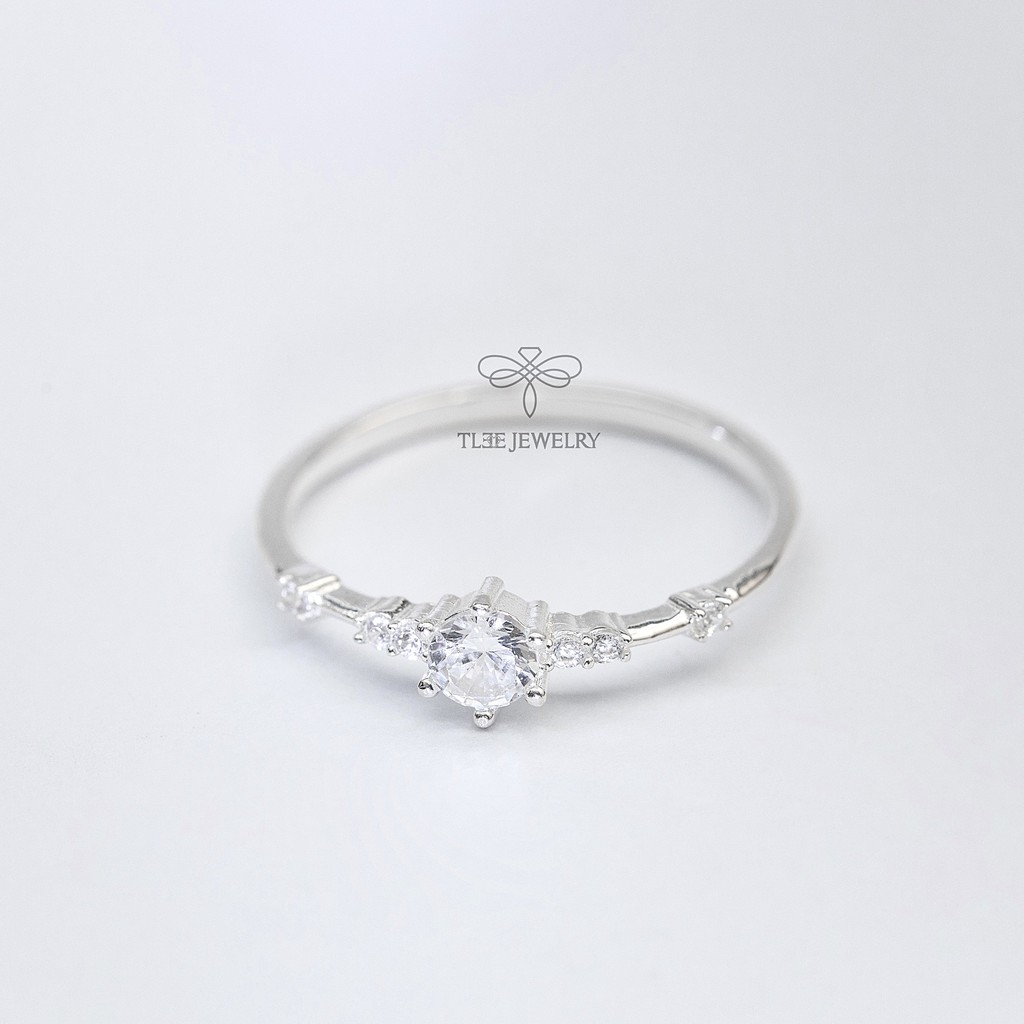 Nhẫn bạc nữ TLEE Snow Princess nạm đá lấp lánh TleeJewelry