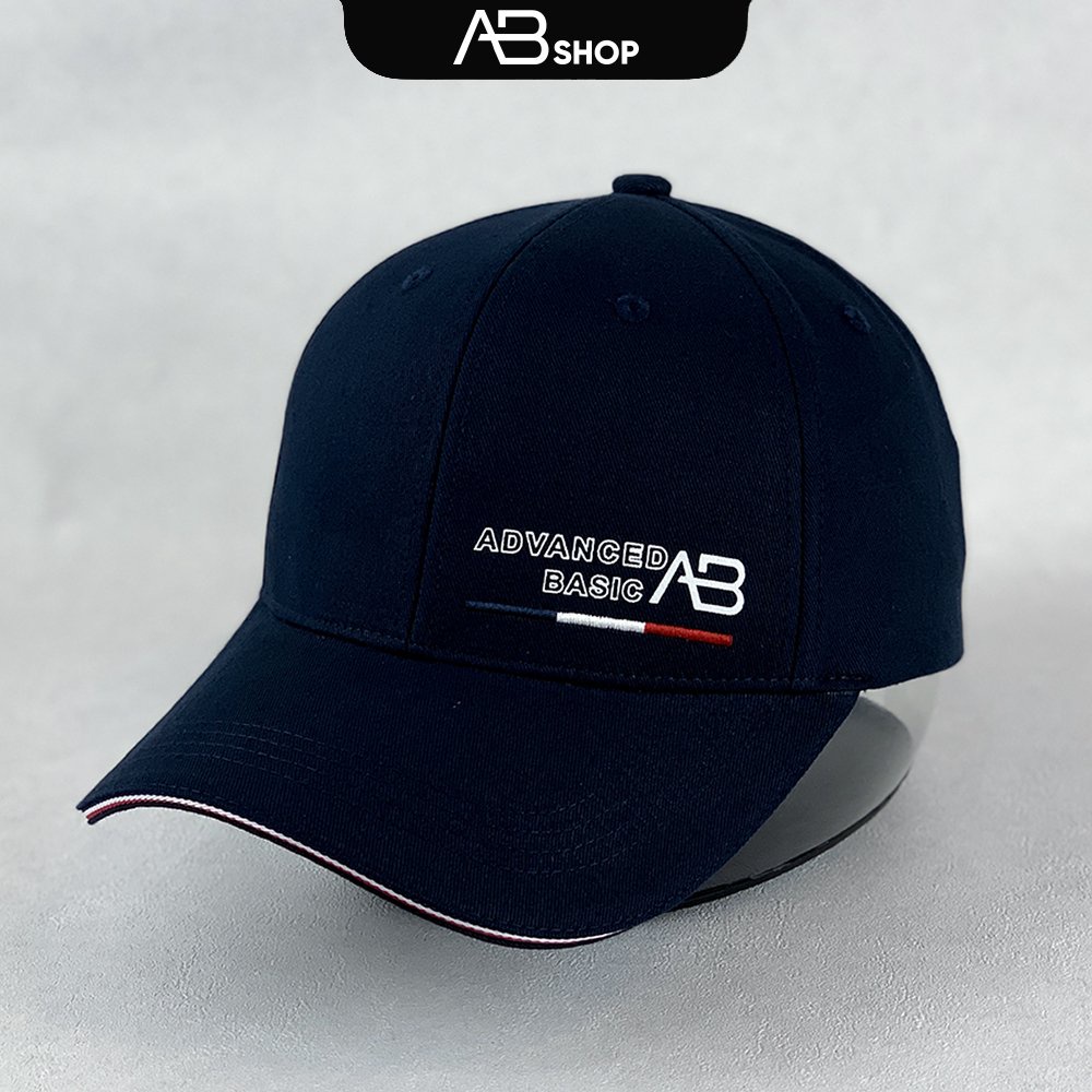 Mũ Lưỡi Trai Nam Advanced Basic Cao Cấp Xanh Navy Phối Chữ AB-30155