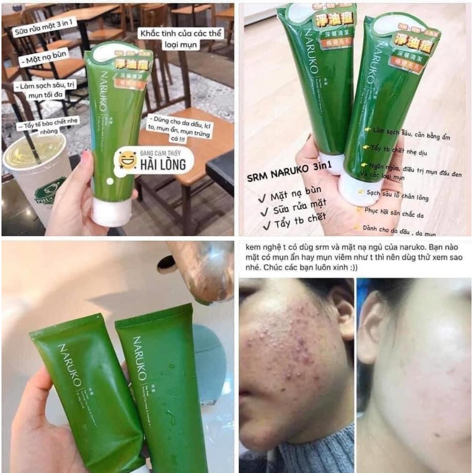 Sữa rửa mặt dạng bùn Naruko trà tràm Tea Tree