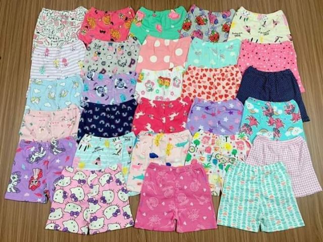 Sét 10 Quần chục đùi cotton borip xuất dư cho bé trai bé gái