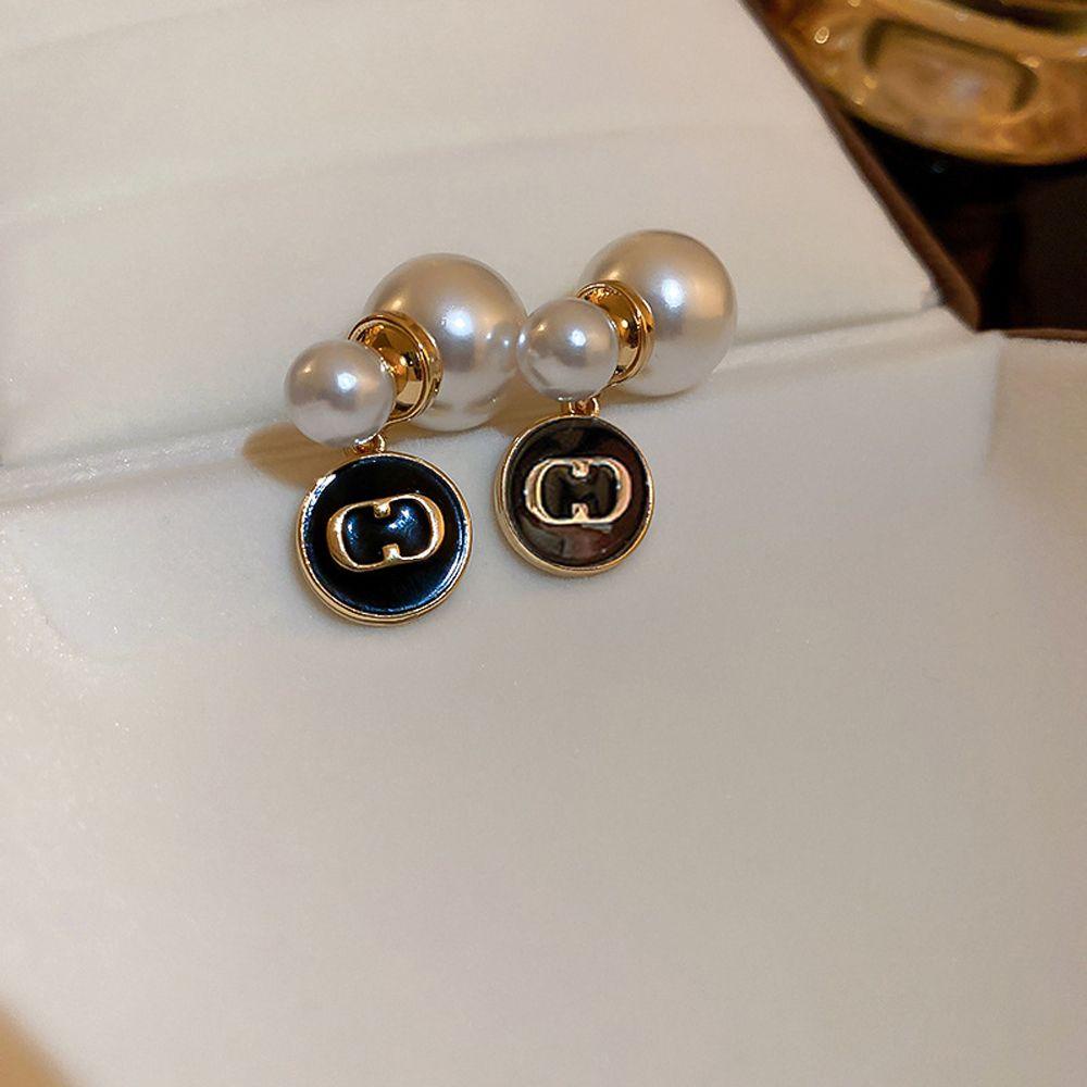 Bông Tai VANES1 Họa Tiết Chữ C Phong Cách Cổ Điển Dành Cho Nữ