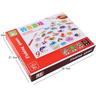 Đồ Chơi Câu Cá Nam Châm  Thông Minh Với 34 Chi Tiết Bằng Gỗ Cho Bé