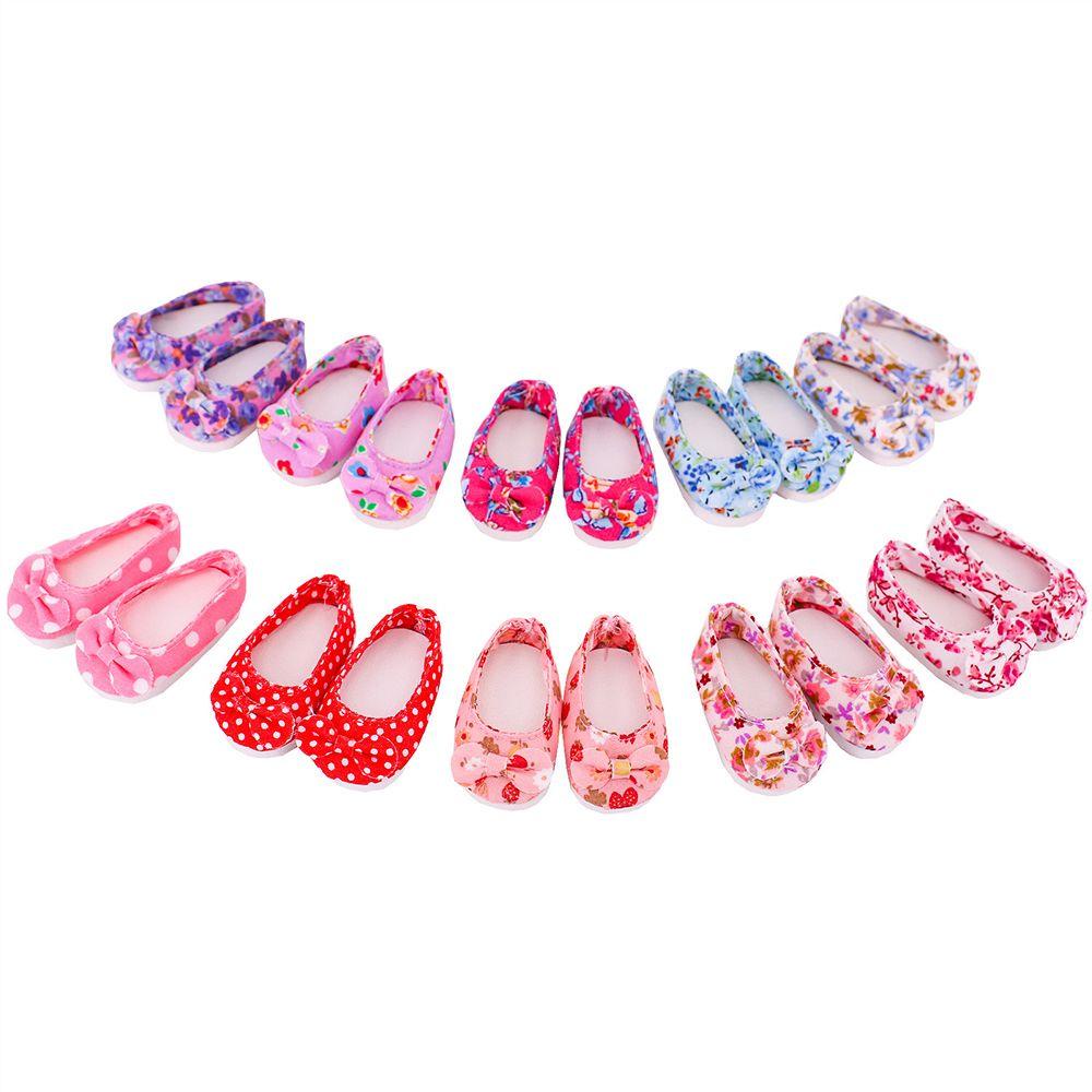 RAINBOW Giày Búp Bê Đính Nơ Xinh Xắn 14 Inch 5cm