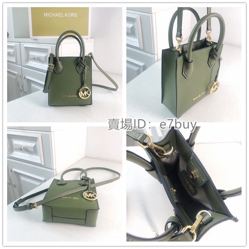 Michael KorsTúi Xách Đàn Piano Kiểu Mới Mercer Organ Mini Tott Bag Túi Xách Chéo Vai Đơn Túi Xách Hoa Văn