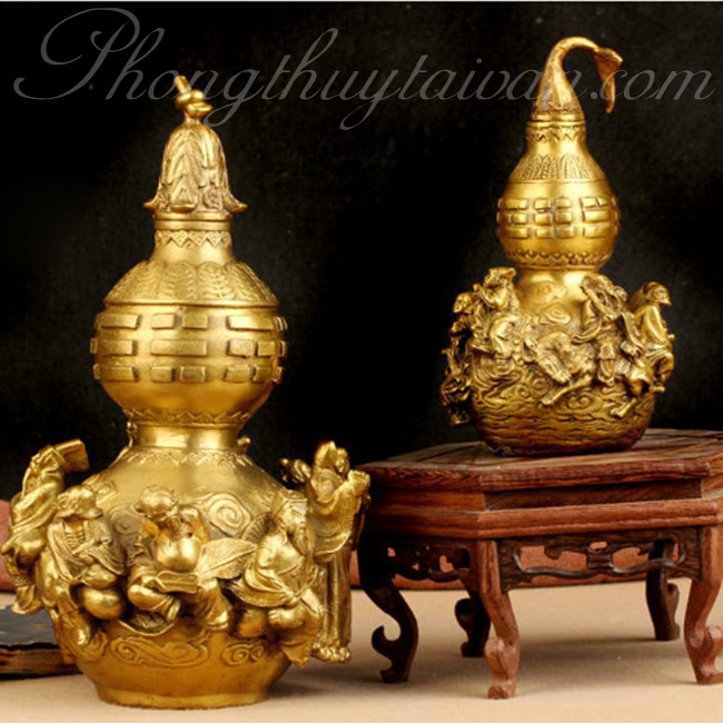 Hồ lô BÁT TIÊN đồng phong thủy(Cao11cm,19cm)_video