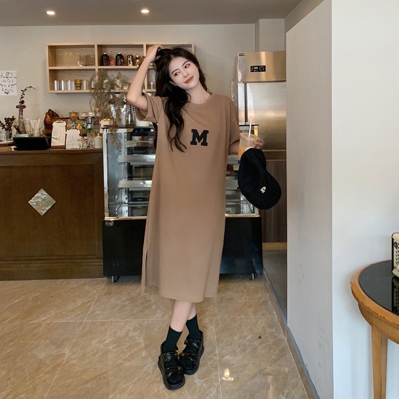 Đầm Ngủ Dài Dáng Rộng Tay Ngắn Phong Cách Hàn Quốc Thời Trang Mùa Hè Mới Cho Nữ