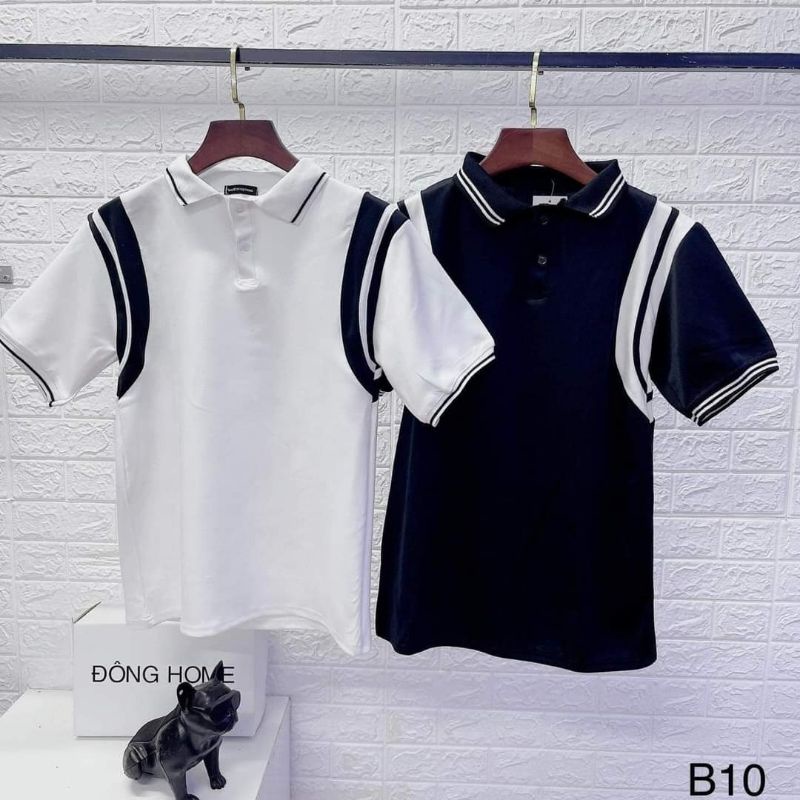 ÁO POLO SỌC CHÉO VAI UNISEX HÀNG SIÊU ĐẸP