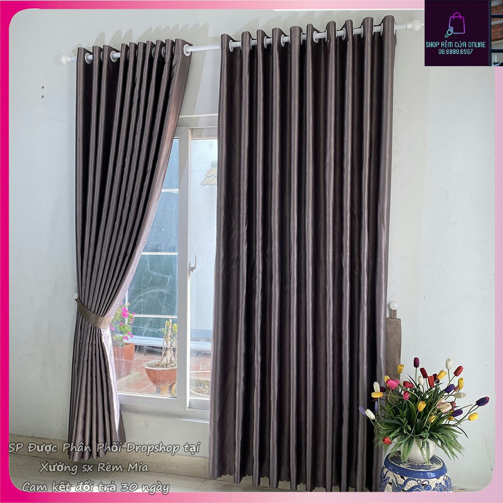 Rèm cửa may sẵn, ngang 4m (400cm) chống nắng &gt;90%, màu sắc kích thước tùy chọn, dùng làm màn cửa che nắng, curtain