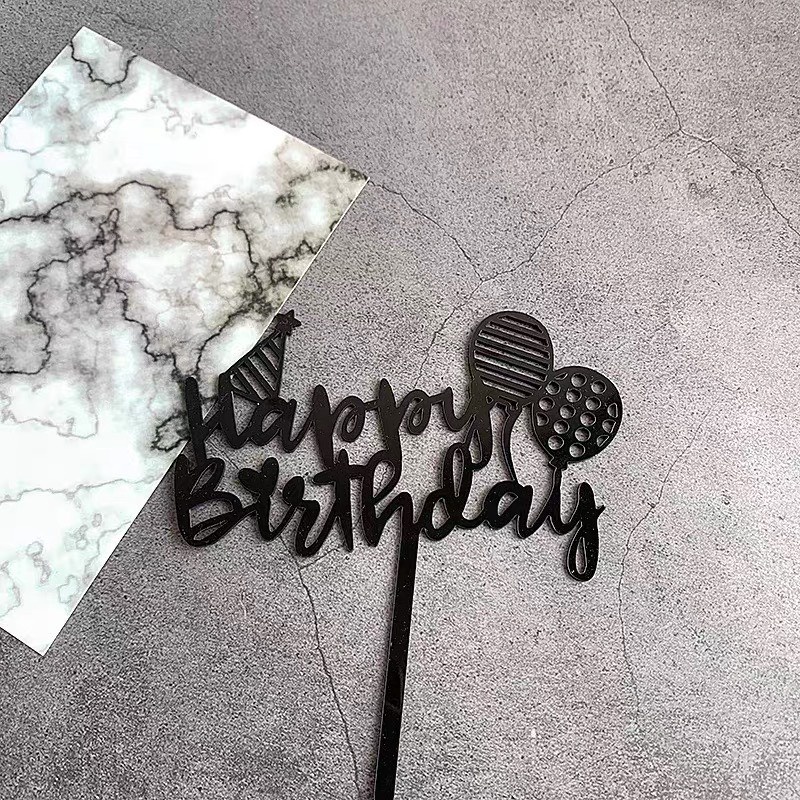 Bộ 10 Topper Cắm Bánh Sinh Nhật Hình Chữ Happy Birthday