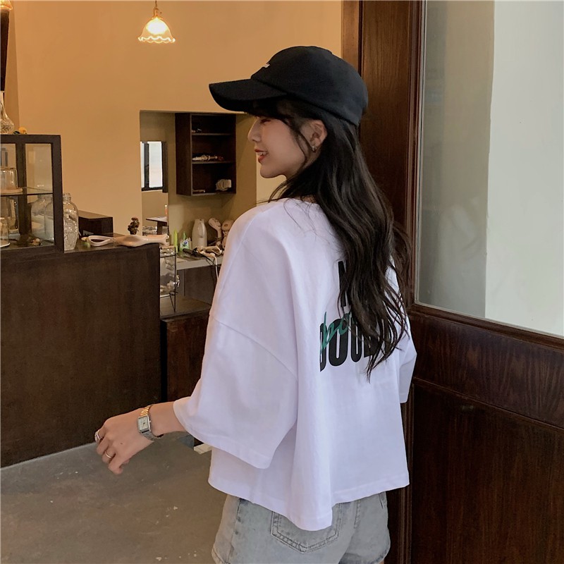 ÁO THUN CROPTOP 🌟HOTTREND 🌟  RAINBOW FORM RỘNG TAY LỠ ULZZANG - ÁO NHÓM CROP NGẮN TAY TTA209 | BigBuy360 - bigbuy360.vn