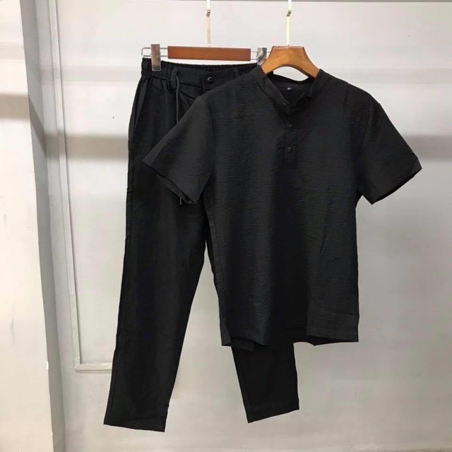 Đồ Bộ Đũi Nam, Set Bộ Quần Áo Đũi Chất Liệu Tự Nhiên Dày Dặn Thoáng Mát - Đũi 01 - Shopmens | BigBuy360 - bigbuy360.vn