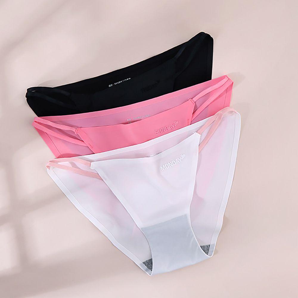 Quần Lót Cotton Lụa Mềm Mại Thoáng Khí Lưng Thấp Gợi Cảm WMES15H