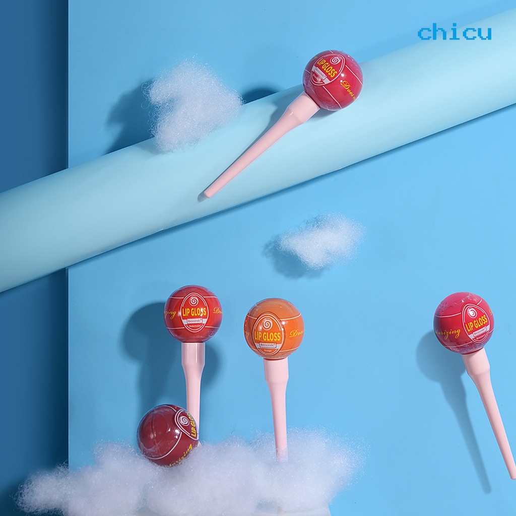 [Hàng mới về] Son bóng kem lì chống dính kháng nước thiết kế hình que kẹo mút sáng tạo hiệu quả