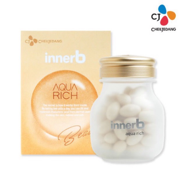 Viên Uống Cấp Nước Bổ Sung Collagen CJ Cheiljedang Innerb Aqua Rich