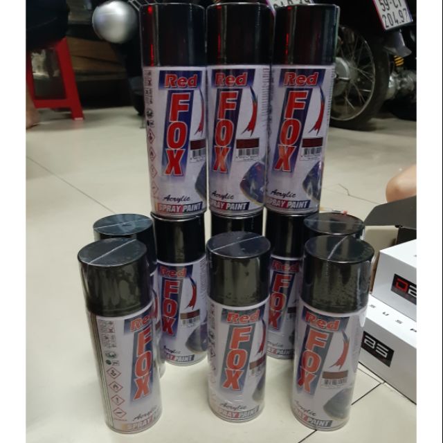 Sơn đen mờ RED FOX thái lan