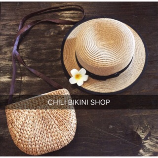 Túi cói lục bình trơn