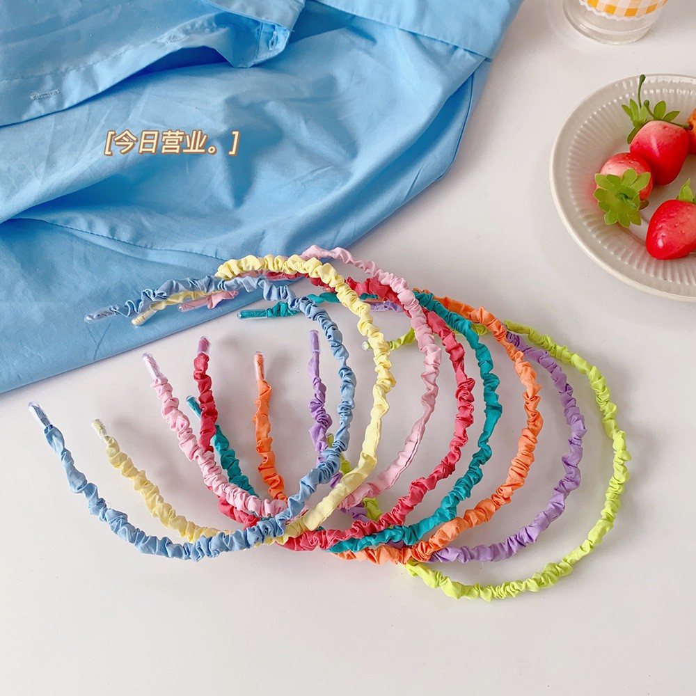 Băng Đô Cài Tóc Bằng Vải Màu Sắc Đơn Giản Dành Cho Nữ