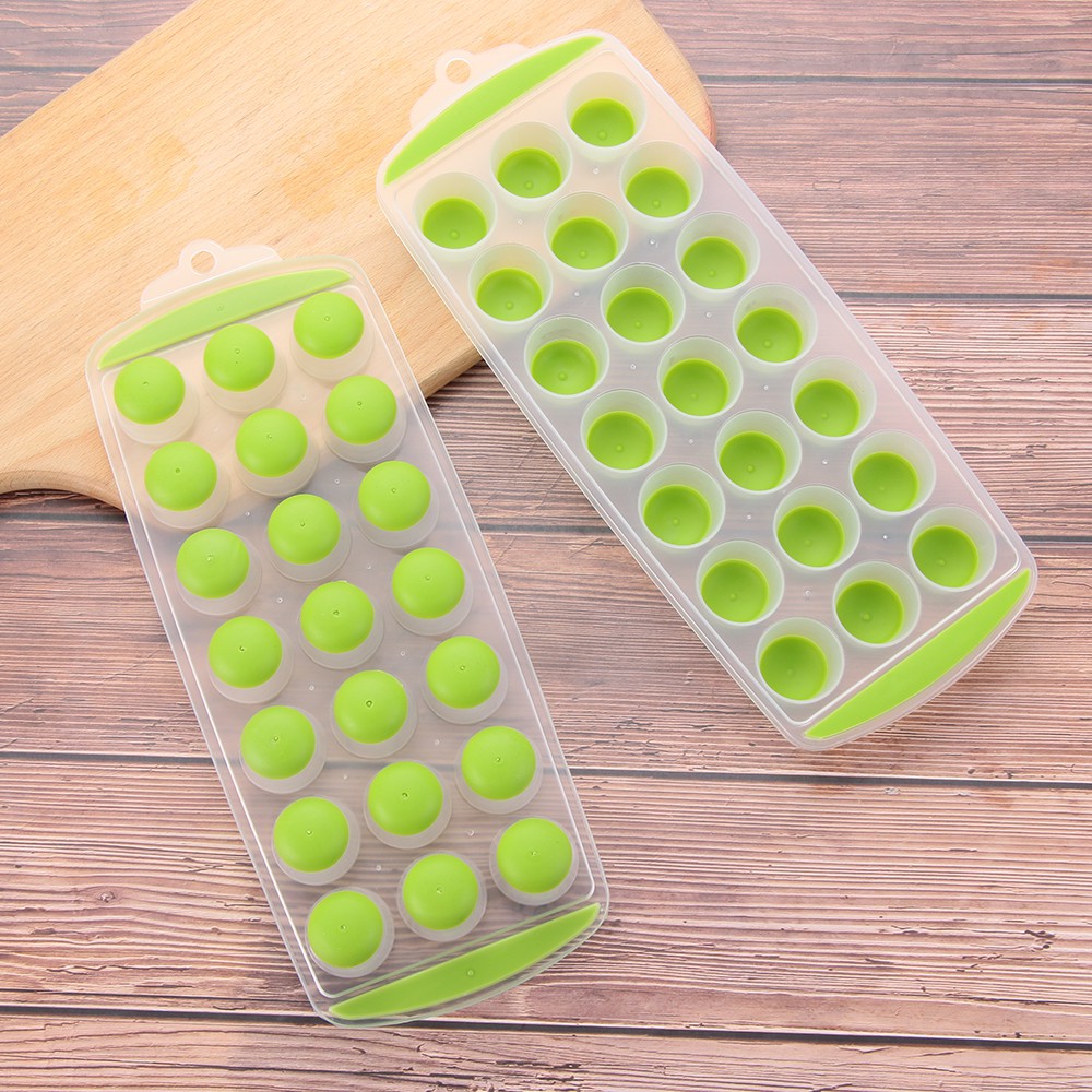 Khuôn Silicone Làm Nước Đá/Sô Cô La 21 Ngăn Tròn Tiện Dụng Cho Nhà Bếp