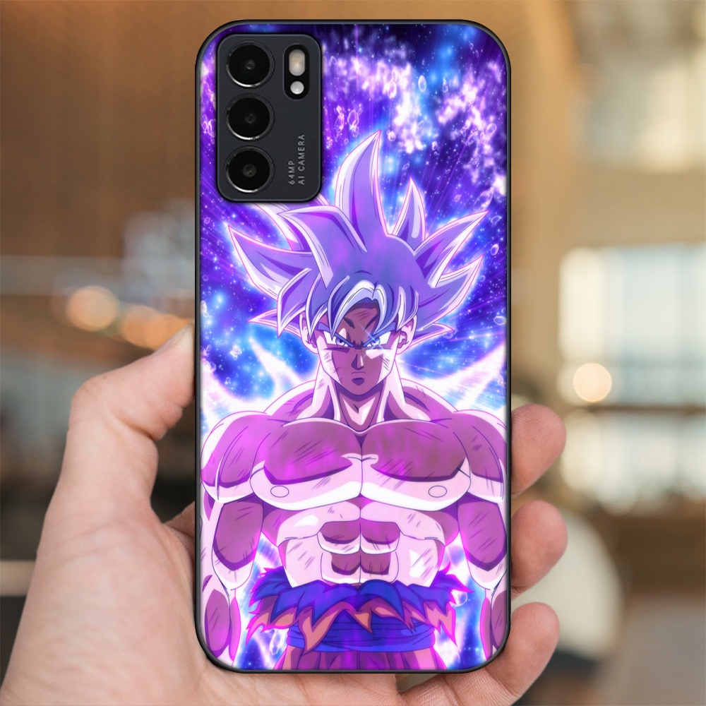 Ốp lưng Oppo Reno 6 5G viền đen in hình Goku Dragon Ball