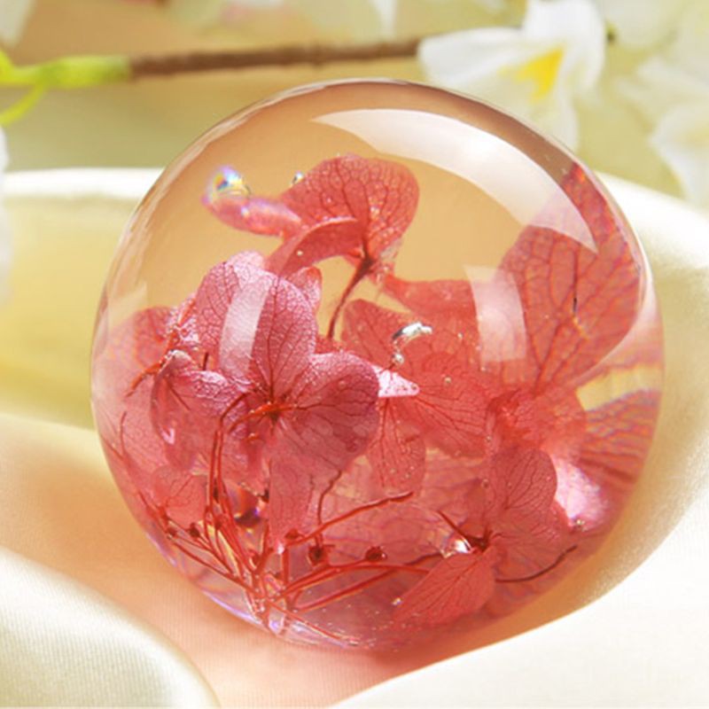 RUNღღ4 Pcs/set Spherical Crystal Epoxy Silicone Mold DIY Jewelry Pendant Resin Molds