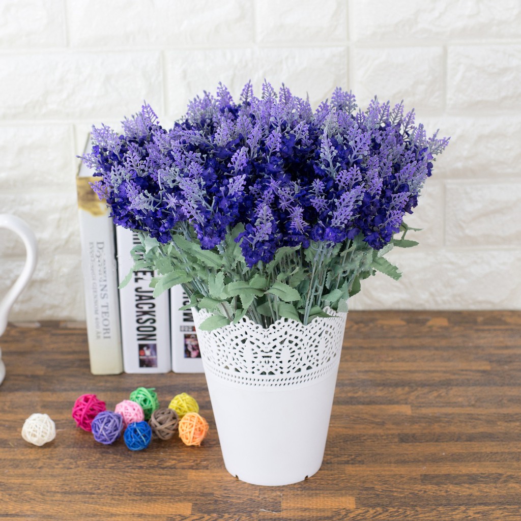 Nhánh Hoa LAVENDER 4 Màu - Hoa Gỉa Cao Cấp nhân tạo cắm trang trí phòng ốc, nhà cửa, decor chụp ảnh siêu xinh [B6-D2]