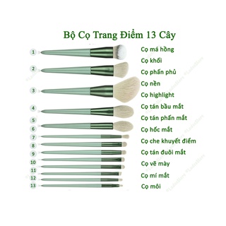 Bộ Cọ Trang Điểm 13 Cây