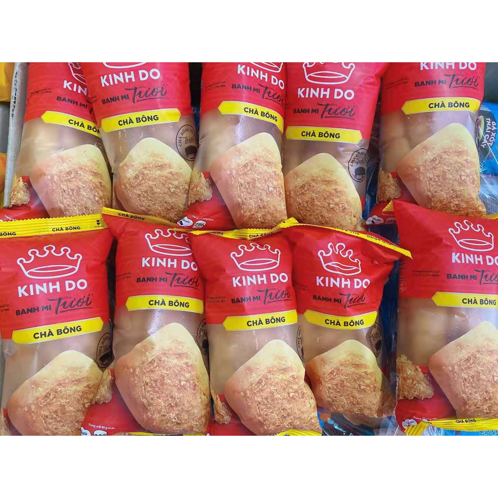 Combo 5 Bánh mì tươi kinh đô - chà bông 286kcal - tươi mới mỗi ngày