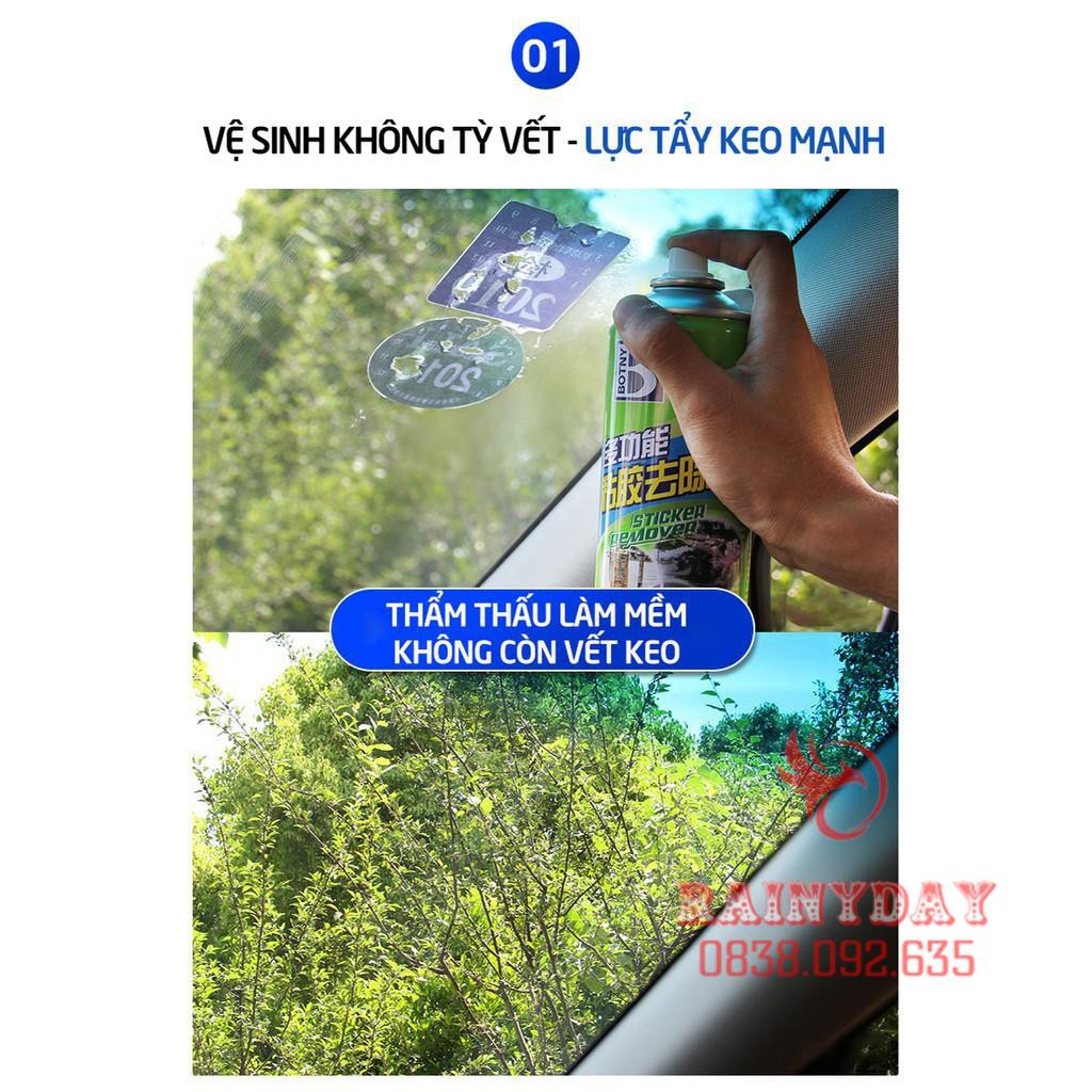 Chai dung dịch xịt tẩy keo dán băng dính vết decal 3m, bình tẩy keo đa năng Sticker Remover