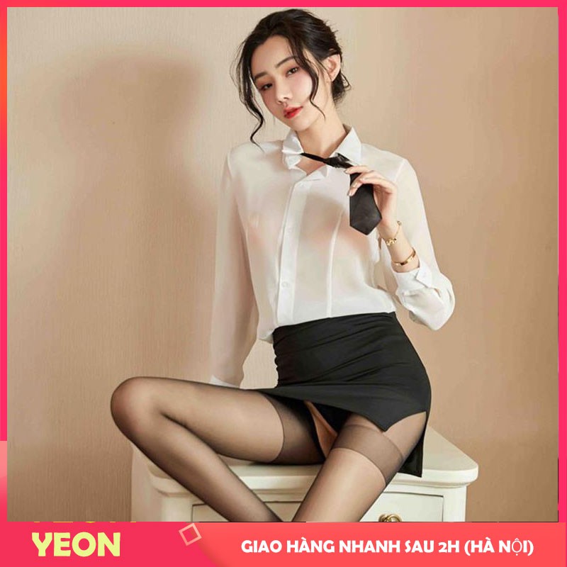 Set áo sơ mi chân váy cosplay thư ký cô giáo | BigBuy360 - bigbuy360.vn