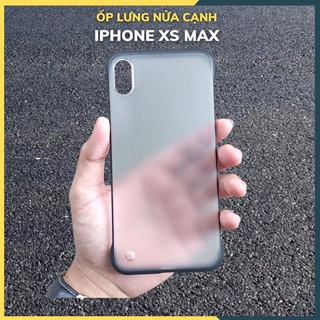 Iphone xs max_Ốp lưng nửa cạnh chống bám vân tay mặt lưng nhám bảo vệ camera - phụ kiện điện thoại linh huỳnh