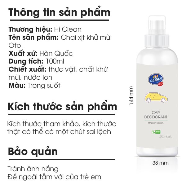 Khử mùi oto Hàn Quốc, khử khuẩn, khử mùi điều hòa oto triệt để - Đem lại phút giây thư giãn và thỏa mái khi lái xe