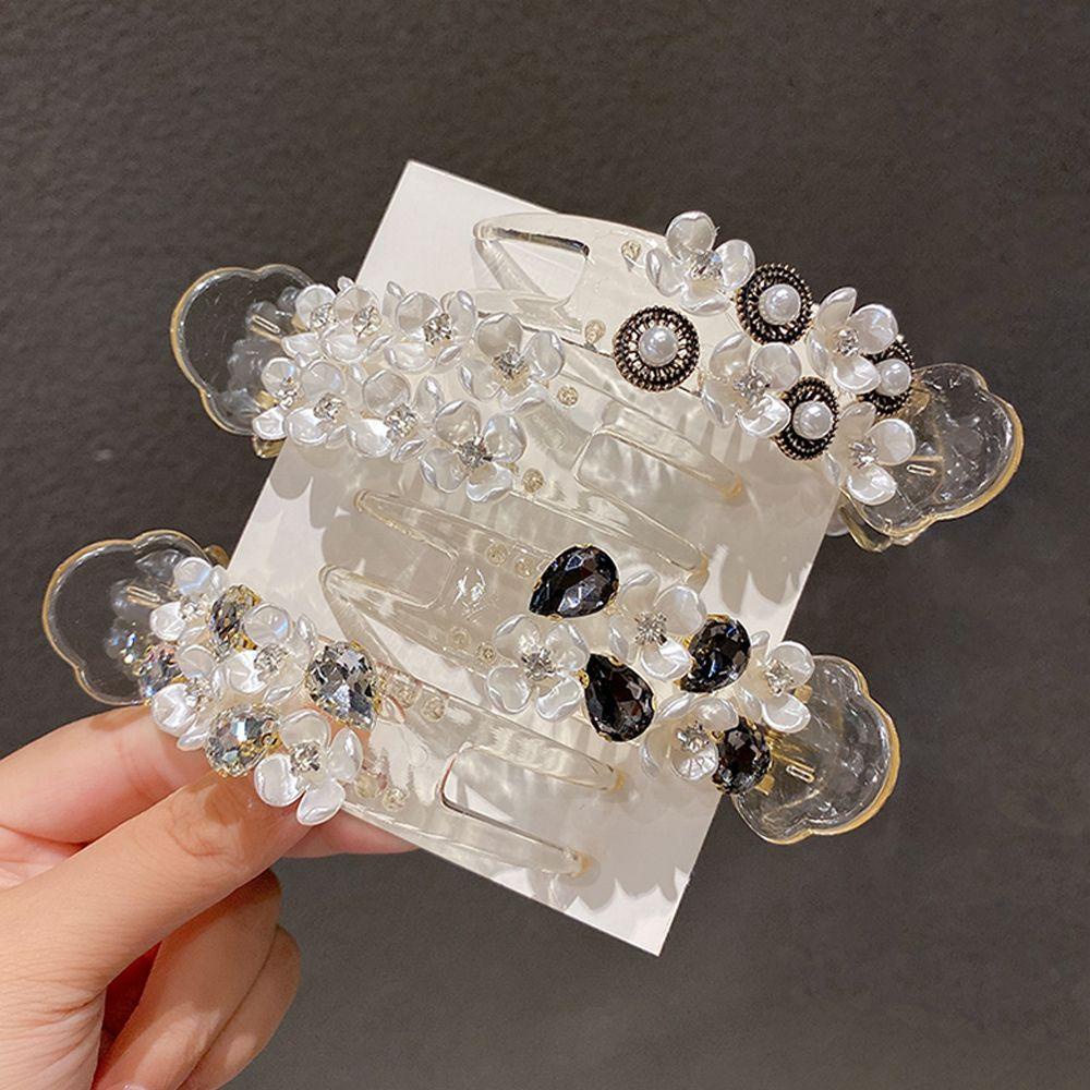 Kẹp Tóc Hoa Bằng Acrylic Thời Trang VANES1 Dành Cho Bạn Nữ|Kẹp Càng Cua Tiện Lợi