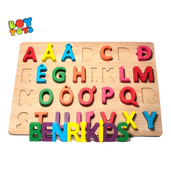 Bảng chữ cái nổi tiếng Việt in hoa bằng gỗ cho bé thỏa sức học tập