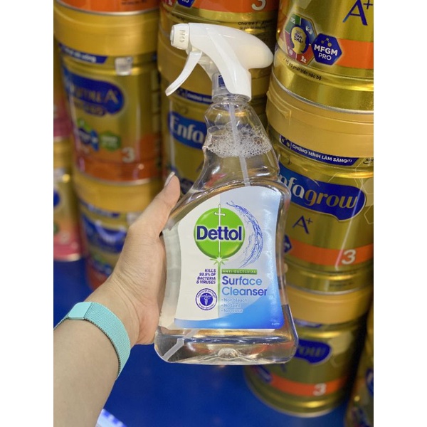 (QUÀ TẶNG KÈM)XỊT KHỬ KHUẨN BỀ MẶT DETTOL 500ML