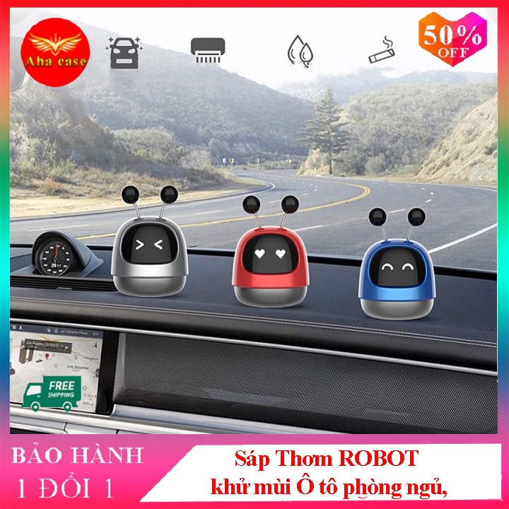 Sáp Thơm ROBOT Tặng kèm Sáp Thơm Hộp Đựng  khử mùi Ô tô phòng ngủ, tủ quần áo nước hoa cute trang trí