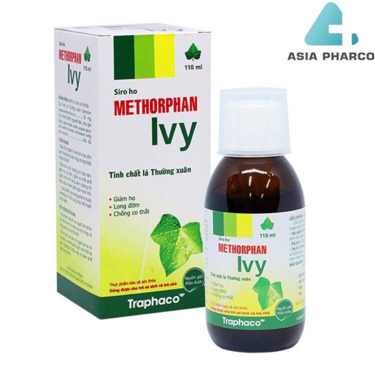 Siro ho Methorphan Ivy - Làm sạch đường hô hấp trên, giảm ho có đờm, co thắt phế quản, khó thở