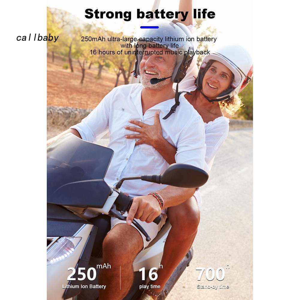 Tai Nghe Bluetooth Không Dây T2 5.0 Gắn Mũ Bảo Hiểm Khi Đi Xe Máy