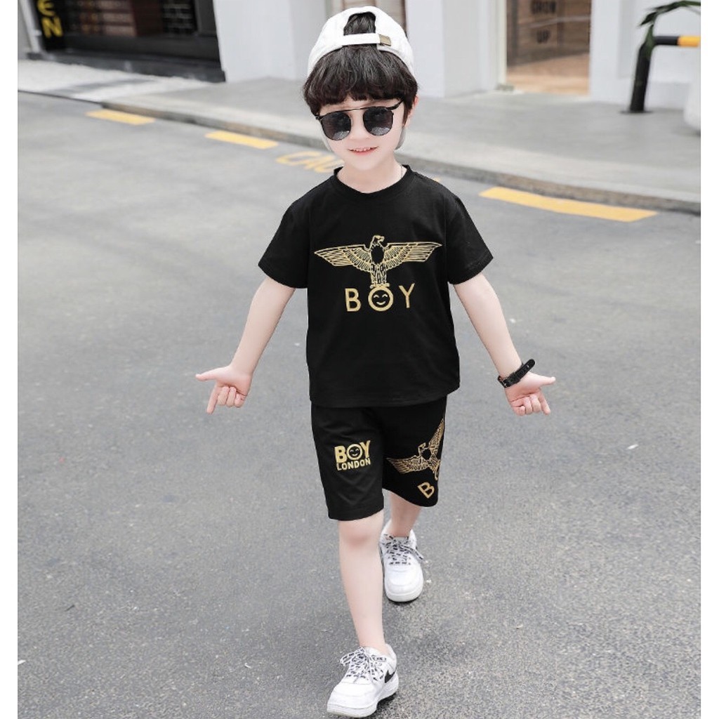 Bộ Đồ Bé Trai  Hàn Quốc In Chữ Boy Phong Cách Thời Trang Cho Bé ❤️ Chất Thun Cotton Lạnh Co Giản 4 Chiều Cho Bé Từ 18-4