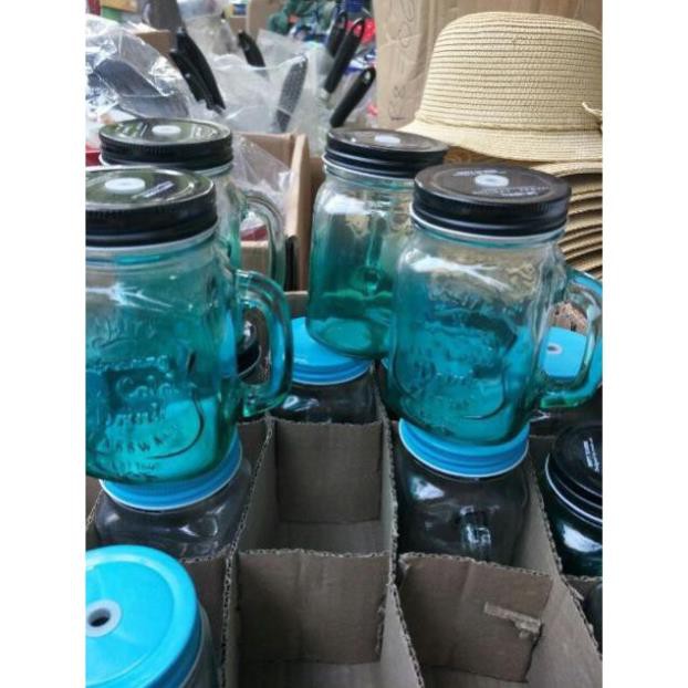 Cốc uống trà xữa có quai tặng kèm ống hút