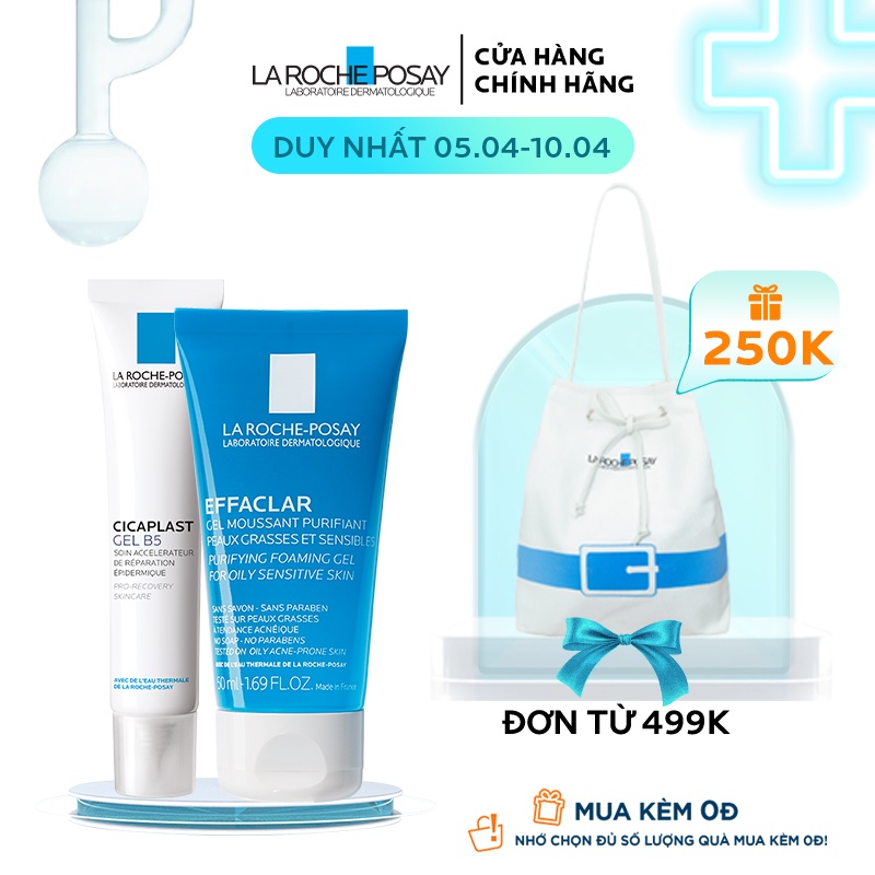 Bộ kem dưỡng giúp làm mờ sẹo, hỗ trợ phục hồi &amp; tái tạo da La Roche Posay Cicaplast Gel B5