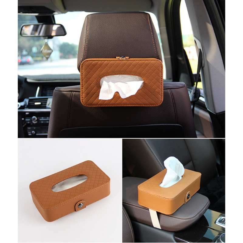 Giá Đỡ Khăn Giấy Gắn Tấm Che Nắng Xe Hơi Cỡ Lớn Có Dây Đeo Tiện Dụng